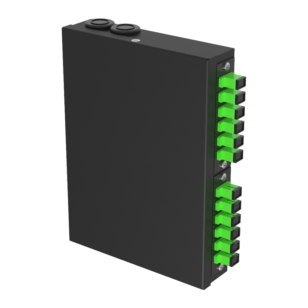 Mini Distribuidor Interno Óptico (DIO) com suporte para trilho DIN Lateral