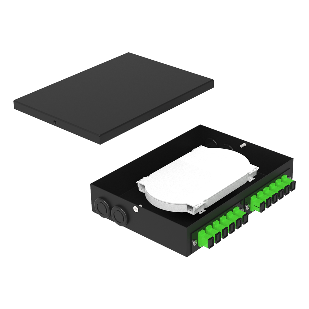 Mini Distribuidor Interno Óptico (DIO) com suporte para trilho DIN Lateral