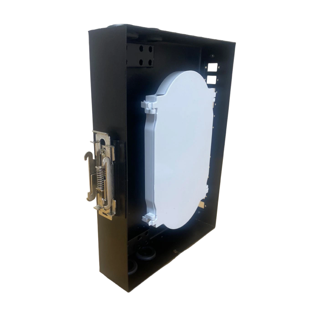 Mini Distribuidor Interno Óptico (DIO) com suporte para trilho DIN Lateral