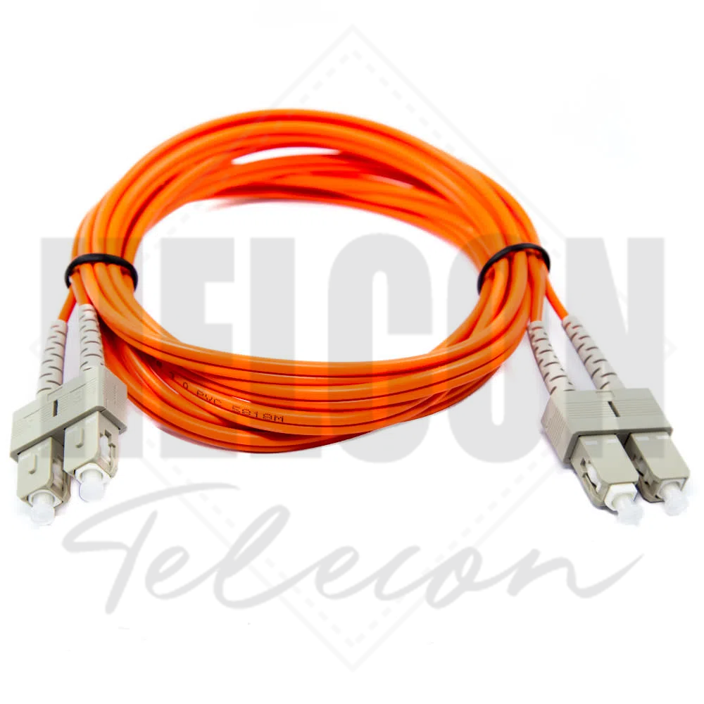 Cordão Óptico Duplex Multimodo 62,5/125 SC/UPC - SC/UPC com 2,5mt