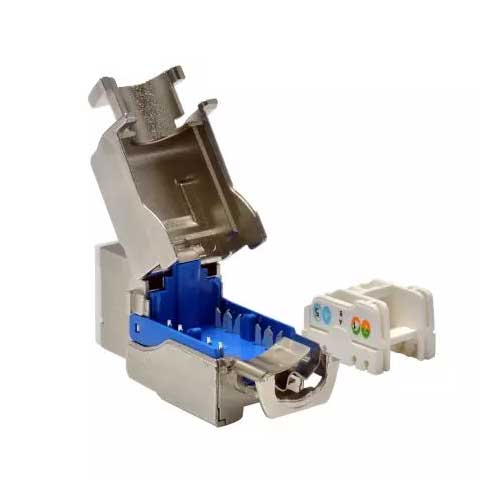 Conector Keystone RJ45 Fêmea IDC Categoria 6 Blindado