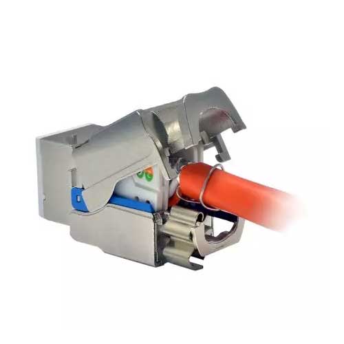 Conector Keystone RJ45 Fêmea IDC Categoria 6 Blindado